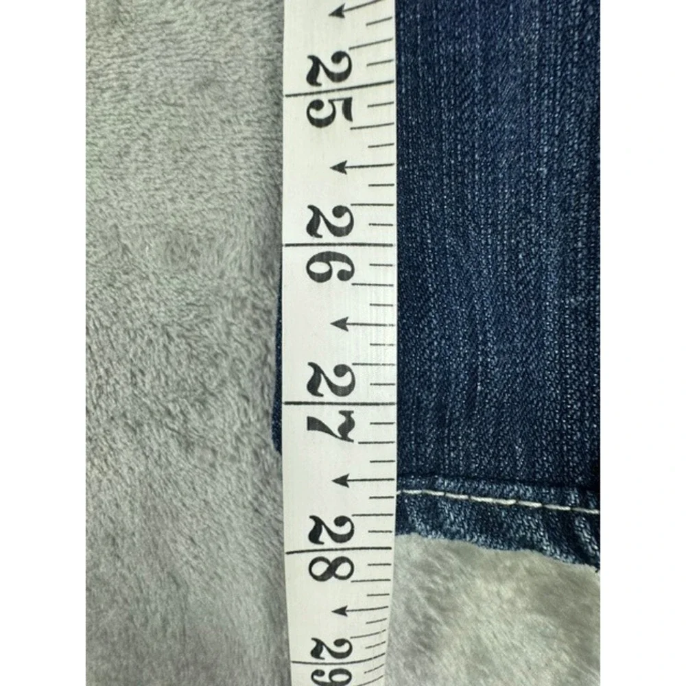 True Religion Jeans M 34 Joey Flare Dark Wash Horseshoe Flap Pocket Twisted Seam